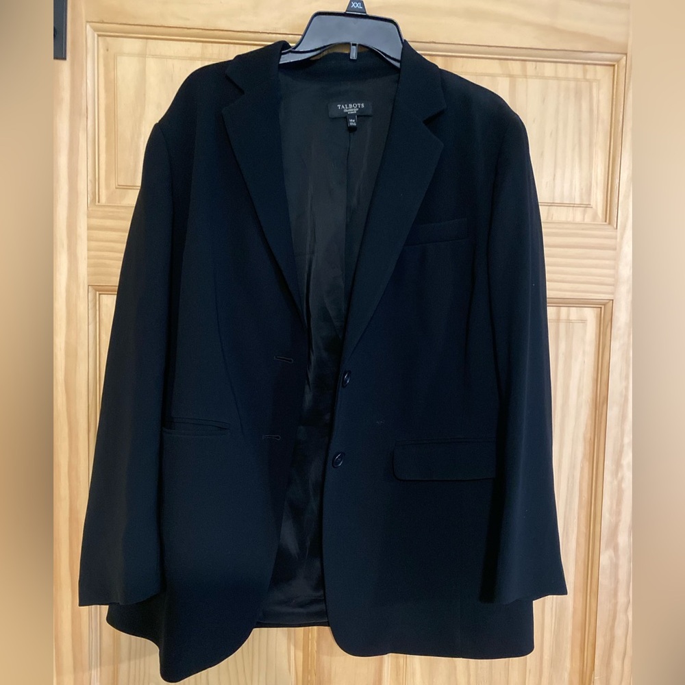 Talbots Black Blazer Classic Tailored Suit Jacket